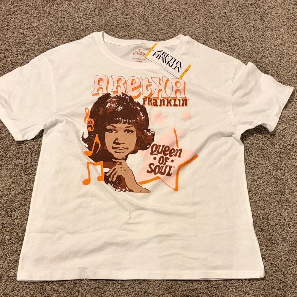 Aretha Franklin Graphic Tee - White